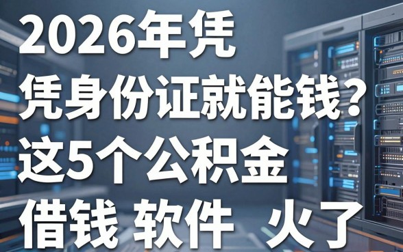 2026年凭身份证就能借钱？这5个公积金借钱软件火了