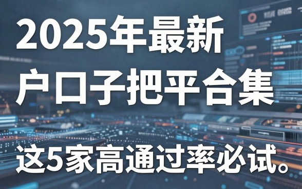 2025年最新黑户口子把平台合集，这5家高通过率必试！
