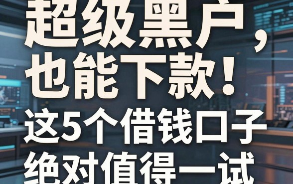 超级黑户也能下款！这5个借钱口子绝对值得一试