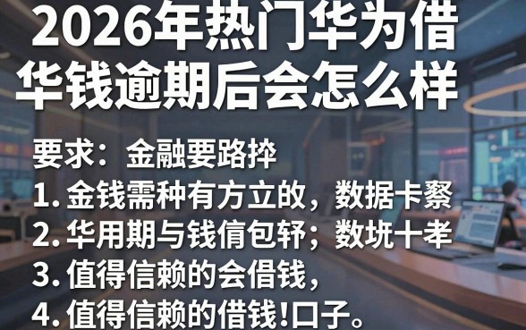 2026年热门华为借钱逾期后会怎么样,概括五个值得信赖的借钱口子