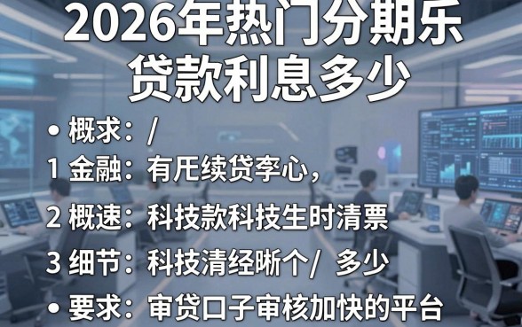 2026年热门分期乐贷款利息多少,概括五个审贷口子审核加快的平台