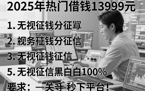 2025年热门借钱13999元，总结五个无视征信黑白100%秒下平台