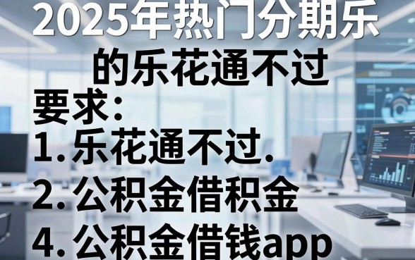 2025年热门分期乐的乐花通不过,总结五个公积金借钱app