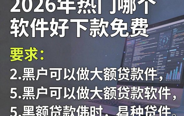 2026年热门哪个软件好下款免费,汇总5个黑户可以做大额贷款软件