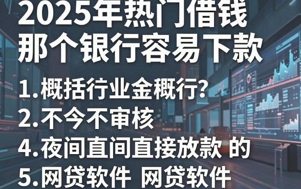 2025年热门借钱那个银行容易下款，概括5个不审核夜间直接放款的网贷软件