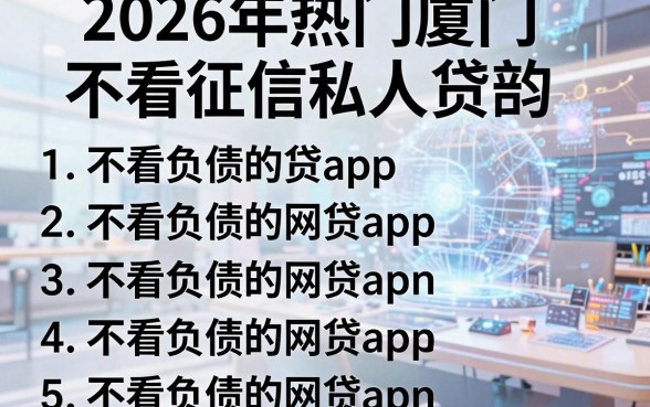 2026年热门厦门不看征信私人贷款,整理5个不看负债的网贷app