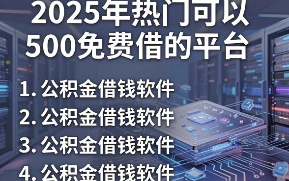 2025年热门可以500免费借的平台，总结五个公积金借钱软件