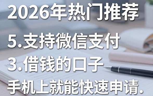 2026年热门推荐：5个支持微信支付借钱的口子，手机上就能快速申请！