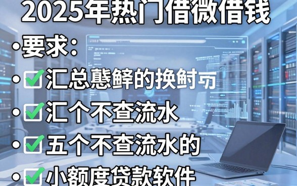 2025年热门借微借钱，汇总五个不查流水的小额度贷款软件