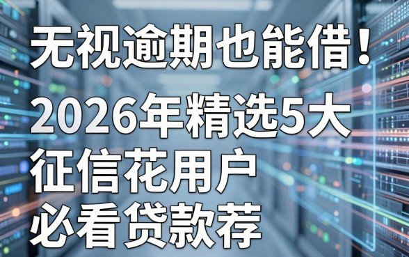 无视逾期也能借！2026年精选5大征信花用户必看贷款推荐