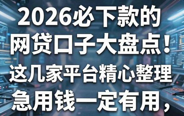 2026必下款的网贷口子大盘点！这几家平台精心整理，急用钱一定有用！