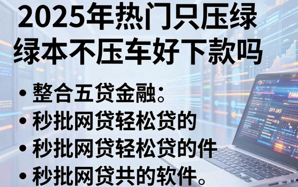 2025年热门只压绿本不压车好下款吗，整合五个秒批网贷轻松贷的软件