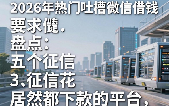 2026年热门吐槽微信借钱,盘点五个征信花居然都下款的平台