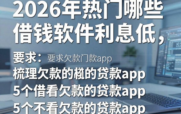 2026年热门哪些借钱软件利息低,梳理5个不看欠款的贷款app