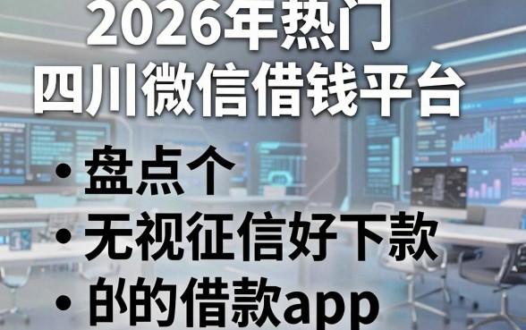 2026年热门四川微信借钱平台,盘点五个无视征信好下款的借款app
