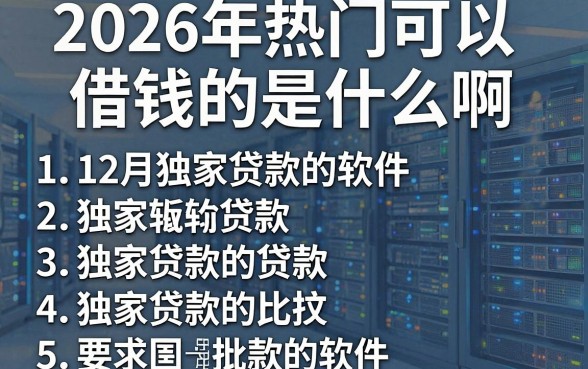 2026年热门可以借钱的是什么啊,整理5个12月独家贷款的软件
