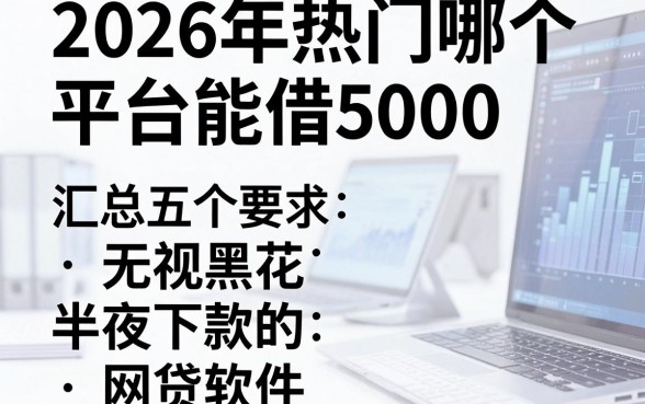2026年热门哪个平台能借5000,汇总五个无视黑花半夜下款的网贷软件
