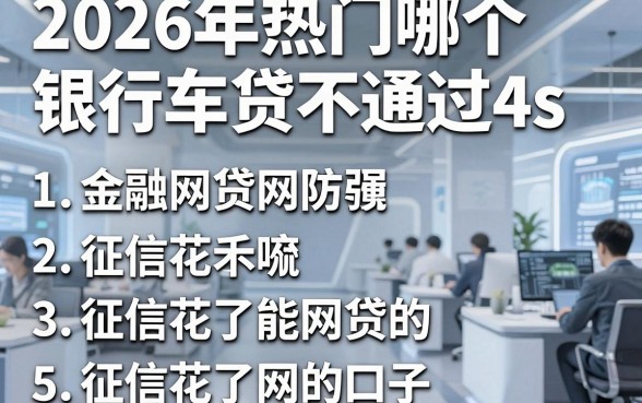 2026年热门哪个银行车贷不通过4s,概括五个征信花了能网贷的口子