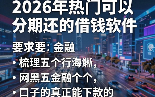 2026年热门可以分期还的借钱软件,梳理五个网黑真正能下款的口子