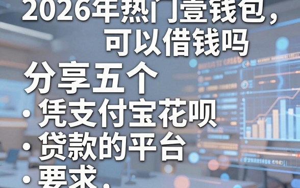 2026年热门壹钱包可以借钱吗,分享五个凭支付宝花呗贷款的平台