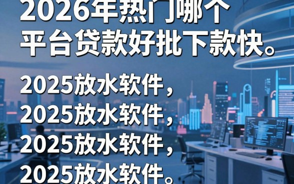 2026年热门哪个平台贷款好批下款快,汇总五个2025放水软件