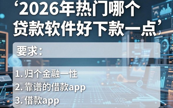 2026年热门哪个贷款软件好下款一点,归纳五个靠谱的借款app
