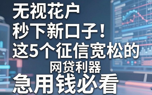 无视花户秒下新口子!这5个征信宽松的网贷利器,急用钱必看