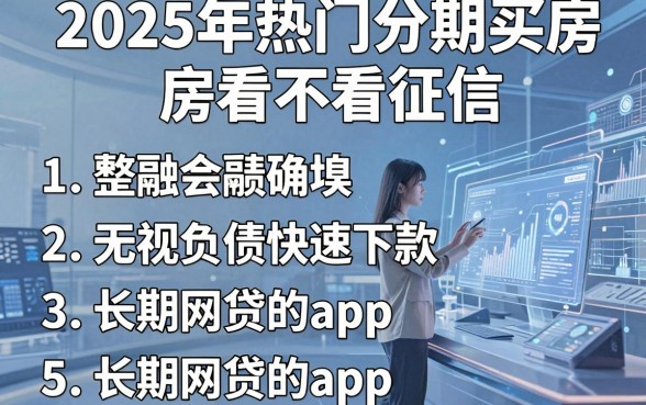 2025年热门分期买房看不看征信,整合5个无视负债快速下款长期网贷的app