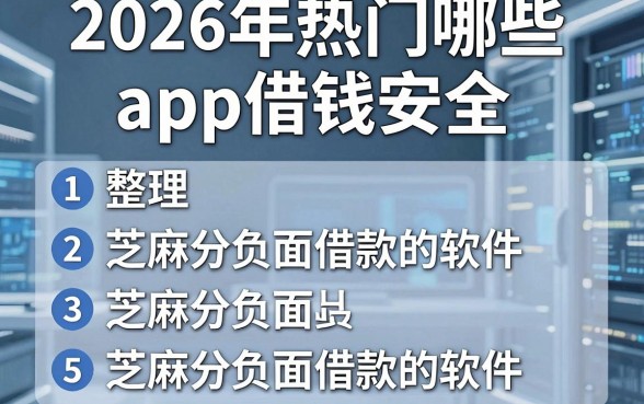2026年热门哪些app借钱安全,整理五个芝麻分负面借款的软件
