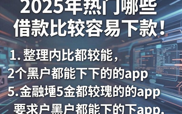 2025年热门哪些借款比较容易下款,整理5个黑户都能下的app