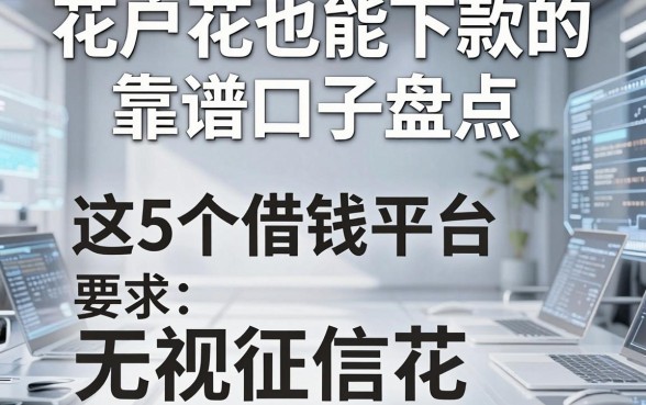 花户花也能下款的靠谱口子盘点，这5个借钱平台无视征信花！