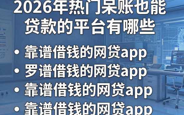 2026年热门呆账也能贷款的平台有哪些,罗列5个靠谱借钱的网贷app