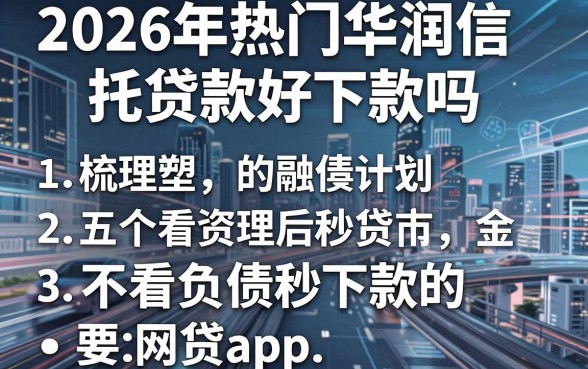 2026年热门华润信托贷款好下款吗,梳理五个不看负债秒下款的网贷app