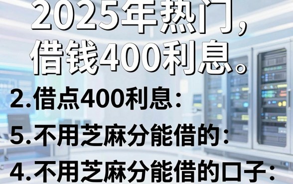 2025年热门借钱400利息，盘点5个不用芝麻分能借的口子
