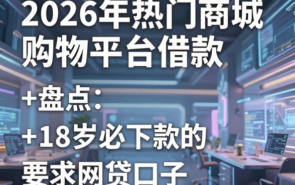 2026年热门商城购物平台借款,盘点五个18岁必下款的网贷口子