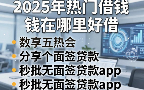 2025年热门借钱在哪里好借,分享五个秒批无面签贷款app