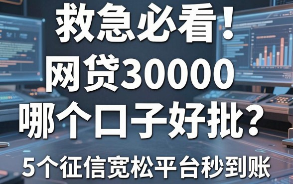 救急必看！网贷3000哪个口子好批？这5个征信宽松平台秒到账