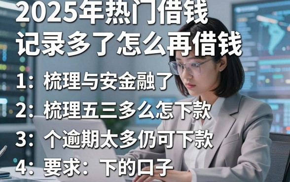 2025年热门借钱记录多了怎么再借钱,梳理五个逾期太多仍可下款的口子