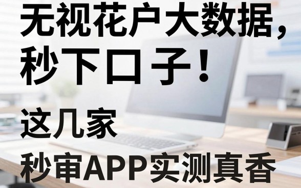 无视花户大数据秒下口子！这几家秒审APP实测真香