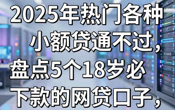 2025年热门各种小额贷通不过,盘点5个18岁必下款的网贷口子
