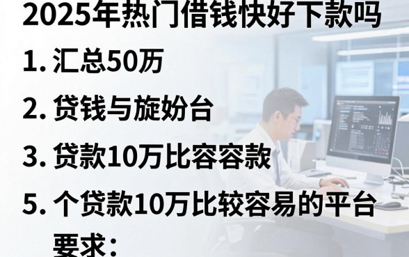 2025年热门借钱快好下款吗,汇总5个贷款10万比较容易的平台
