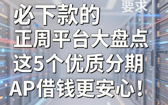 必下款的正规平台大盘点,这5个优质分期APP借钱更安心!
