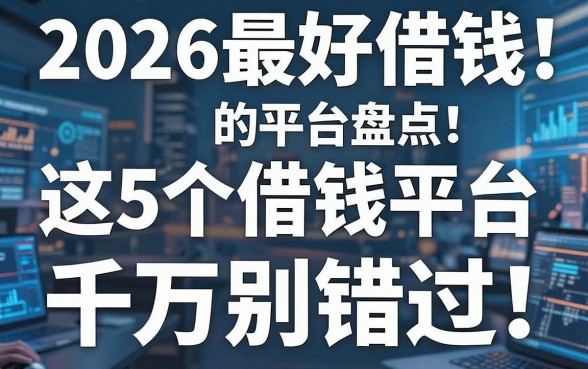 2026最好借钱的平台盘点：这5个借钱平台千万别错过