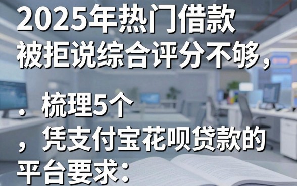 2025年热门借款被拒说综合评分不够,梳理5个凭支付宝花呗贷款的平台