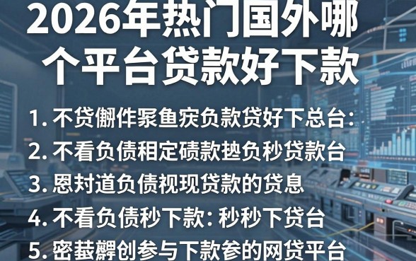 2026年热门国外哪个平台贷款好下款，总结五个不看负债秒下款的网贷平台