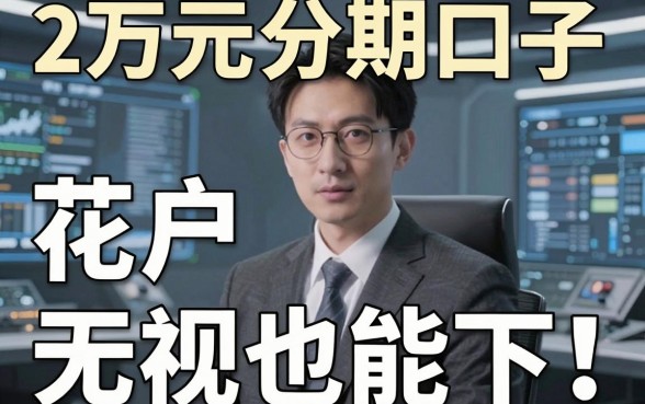 2万元分期口子,花户无视也能下!独家对比分析,观点一针见血!