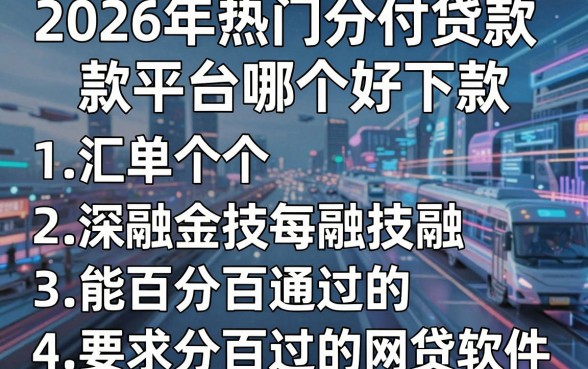 2026年热门分付贷款平台哪个好下款,汇总5个能百分百通过的网贷软件