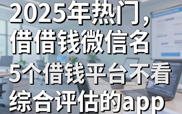 2025年热门借借钱微信名，盘点5个借钱平台不看综合评估的app