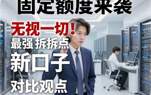 无视一切!新口子固定额度来袭,最强观点对比拆解