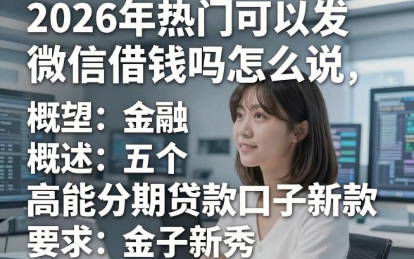 2026年热门可以发微信借钱吗怎么说,概括五个高能分期贷款口子新秀